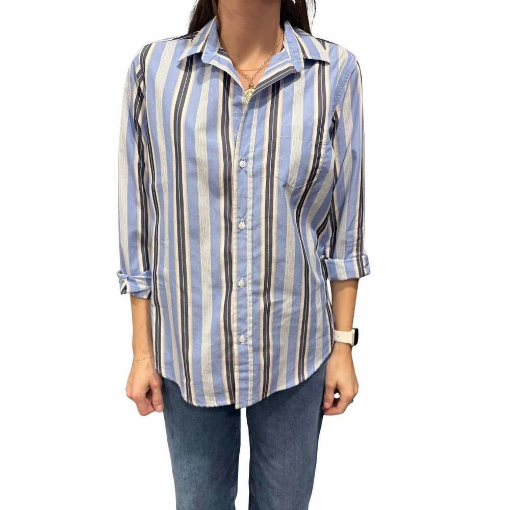 NEW FRANK & EILEEN barry shirt in blue, sand, navy stripe